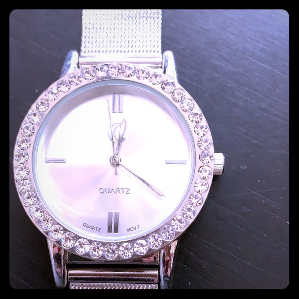Watch with rhinestones